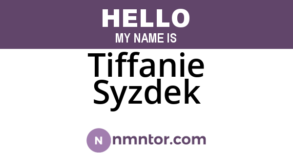 Tiffanie Syzdek