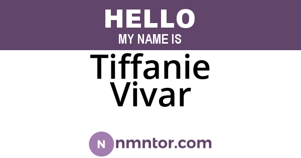 Tiffanie Vivar