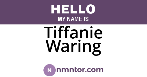 Tiffanie Waring
