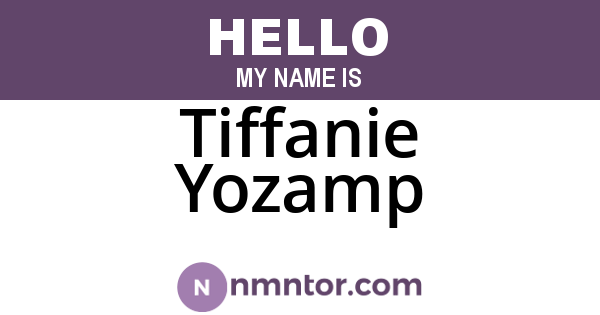 Tiffanie Yozamp