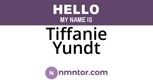 Tiffanie Yundt