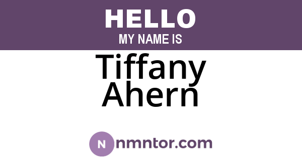 Tiffany Ahern