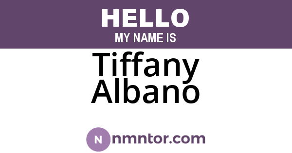 Tiffany Albano