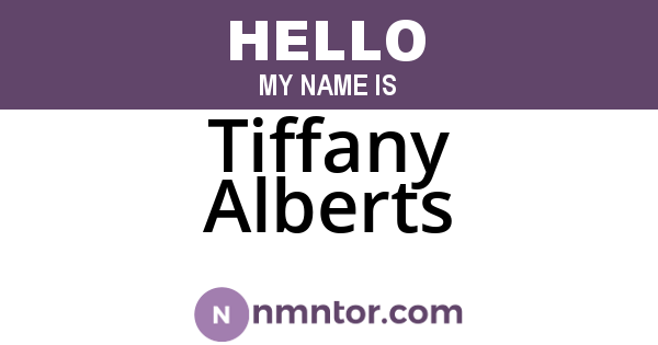 Tiffany Alberts