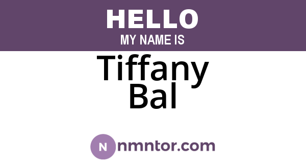 Tiffany Bal