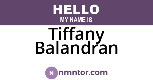 Tiffany Balandran