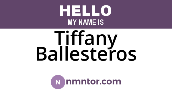 Tiffany Ballesteros