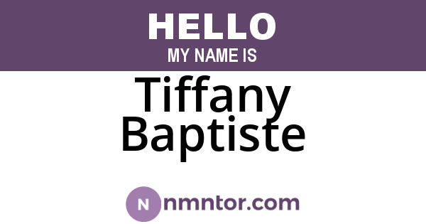 Tiffany Baptiste
