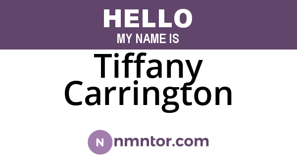 Tiffany Carrington