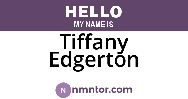 Tiffany Edgerton