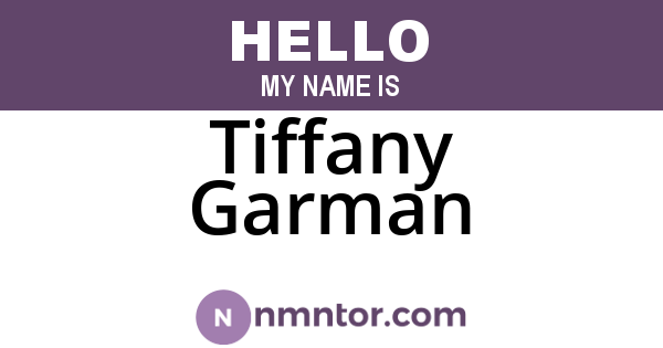 Tiffany Garman