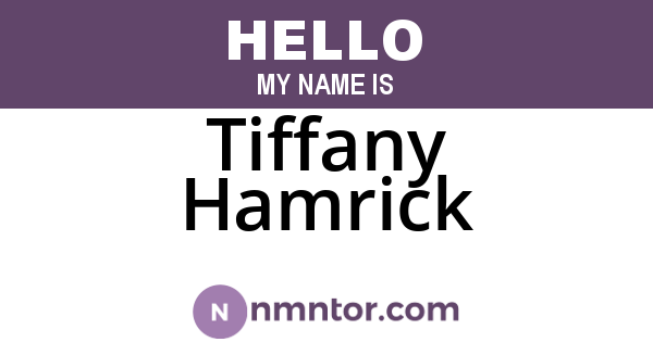 Tiffany Hamrick