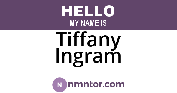 Tiffany Ingram