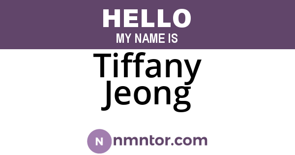 Tiffany Jeong
