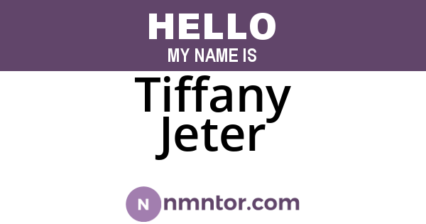 Tiffany Jeter
