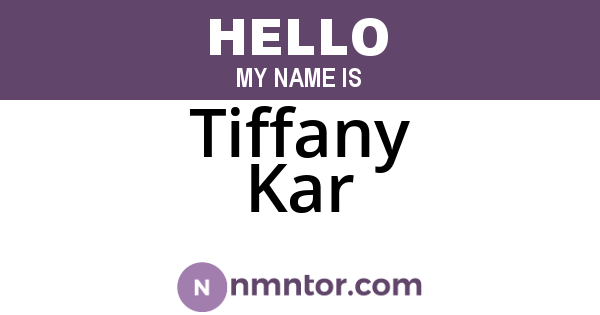Tiffany Kar