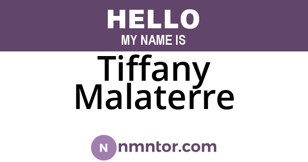 Tiffany Malaterre