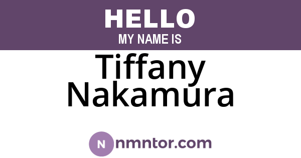 Tiffany Nakamura
