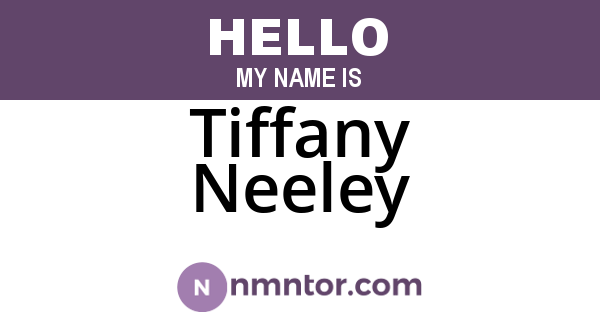 Tiffany Neeley