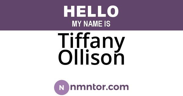 Tiffany Ollison