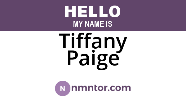 Tiffany Paige