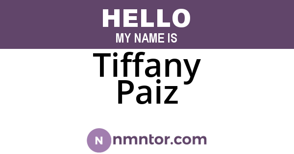 Tiffany Paiz