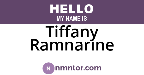 Tiffany Ramnarine