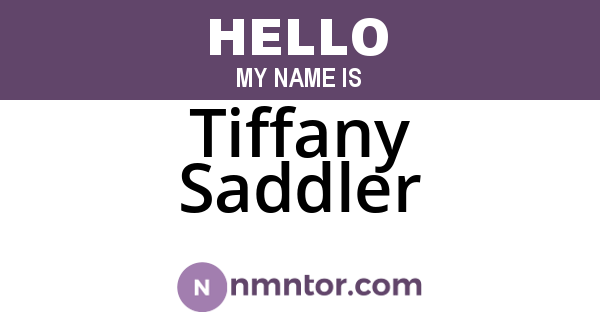 Tiffany Saddler