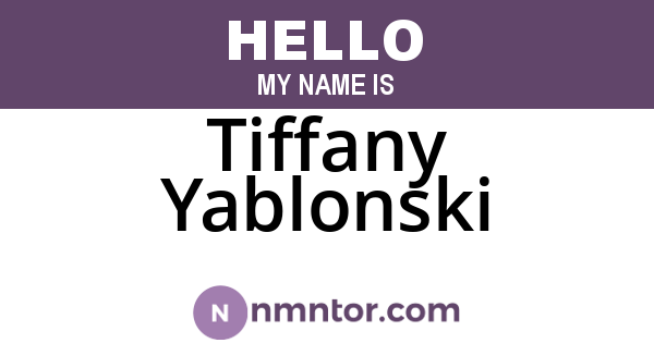 Tiffany Yablonski
