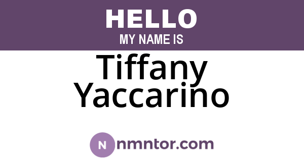 Tiffany Yaccarino
