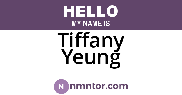 Tiffany Yeung