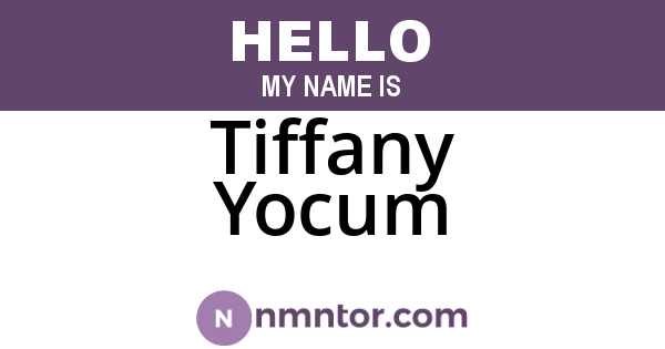 Tiffany Yocum