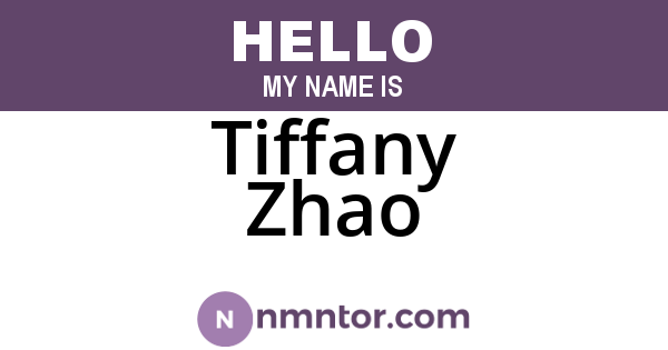 Tiffany Zhao