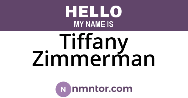 Tiffany Zimmerman