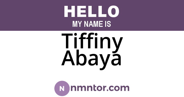 Tiffiny Abaya