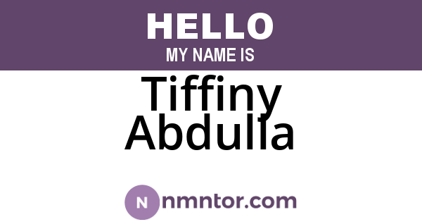 Tiffiny Abdulla