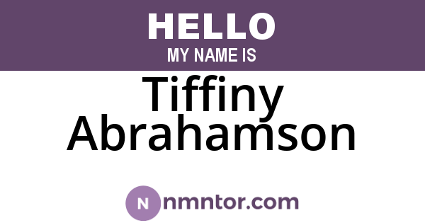 Tiffiny Abrahamson