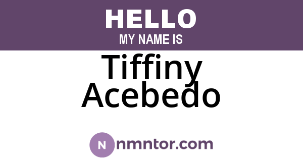 Tiffiny Acebedo