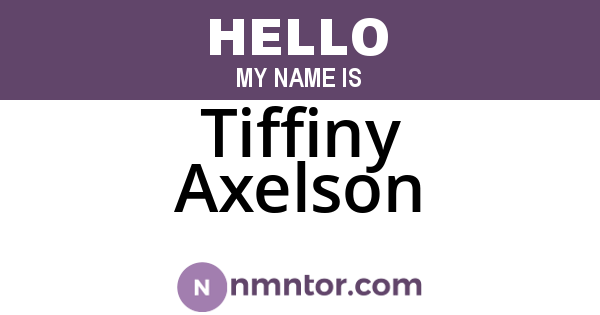 Tiffiny Axelson