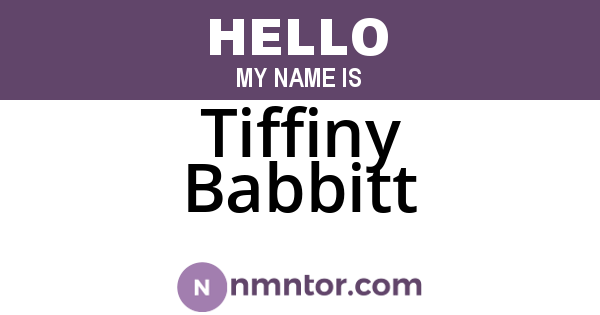 Tiffiny Babbitt