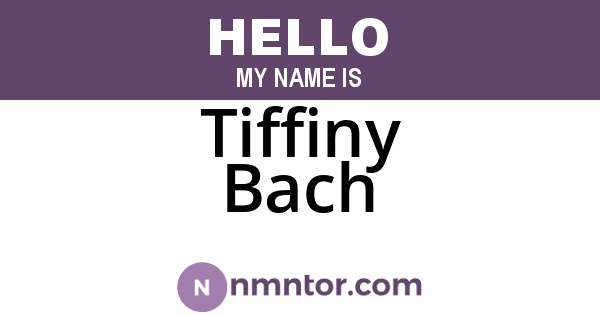 Tiffiny Bach
