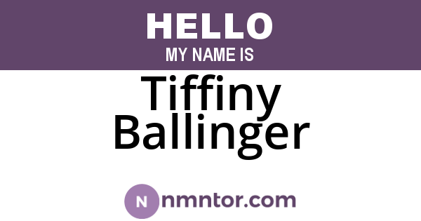 Tiffiny Ballinger