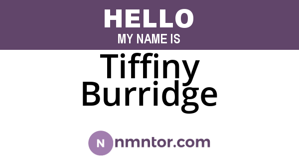 Tiffiny Burridge