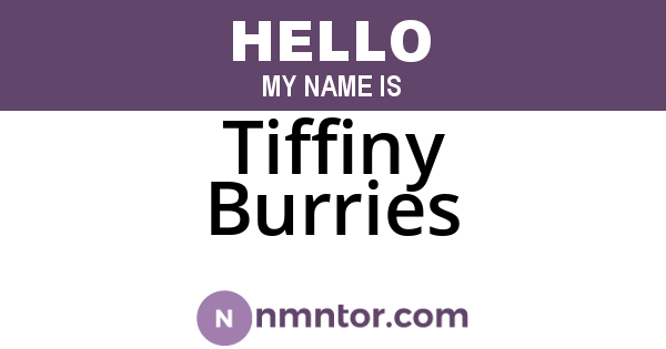 Tiffiny Burries