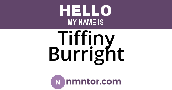 Tiffiny Burright