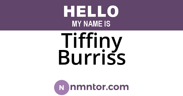 Tiffiny Burriss