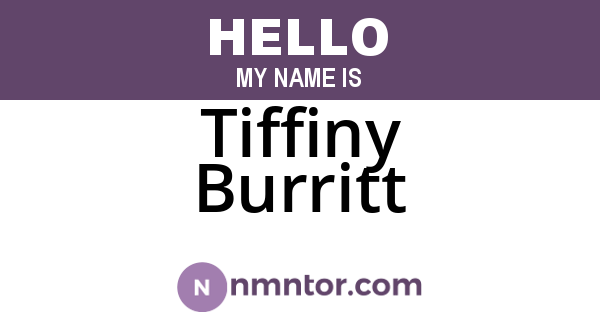 Tiffiny Burritt