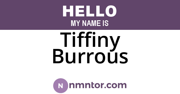 Tiffiny Burrous