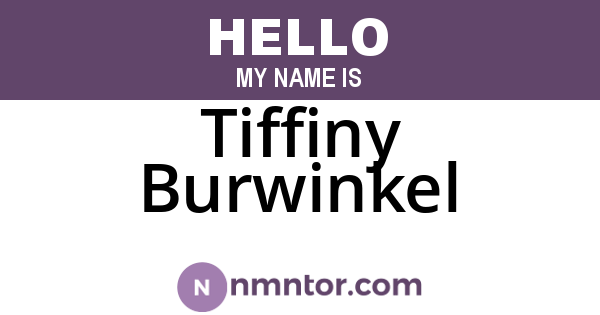 Tiffiny Burwinkel