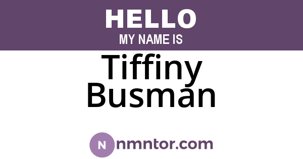 Tiffiny Busman